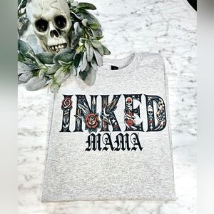 Inked mama shirt cute popular trending tattoo tatted skull mom